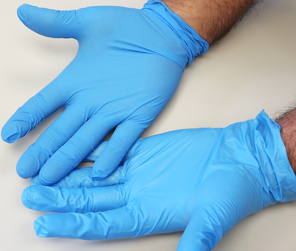 Basic™ Synmax Blue 4-mil Latex-Free Vinyl Blended Exam Gloves